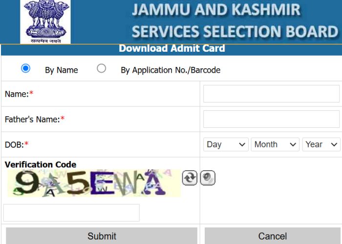 how to download jkssb police constable admit card