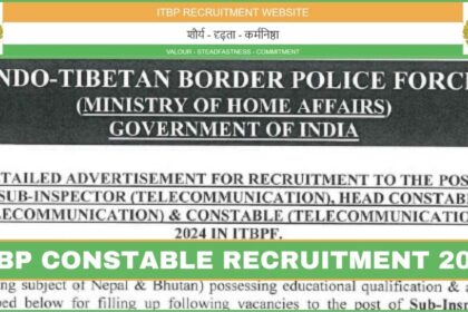 ITBP Telecommunication Constable recruitment 2024