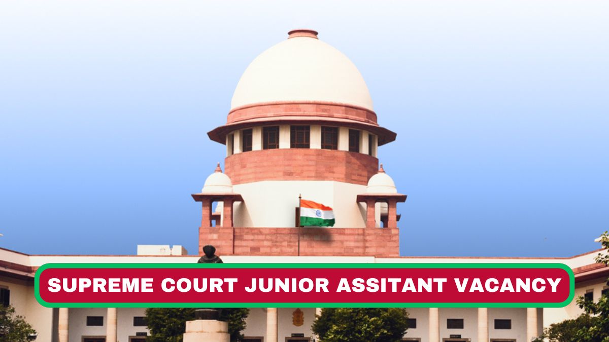 Supreme Court of India Junior Court Recruitment 2025