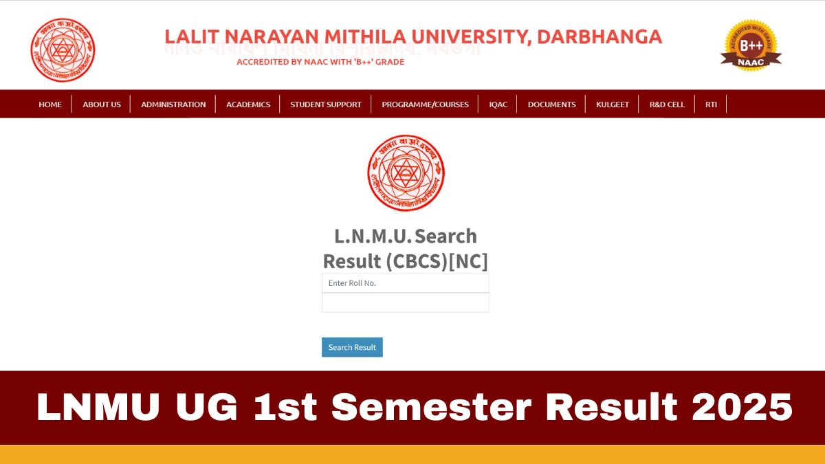 LNMU UG 1st Semester Result 2025