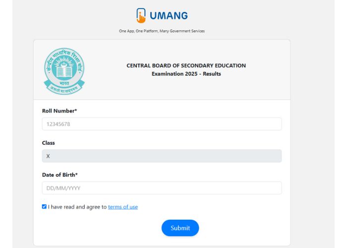 Umang CBSE Result 2025