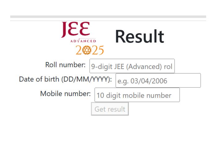 JEE Advanced Result 2025