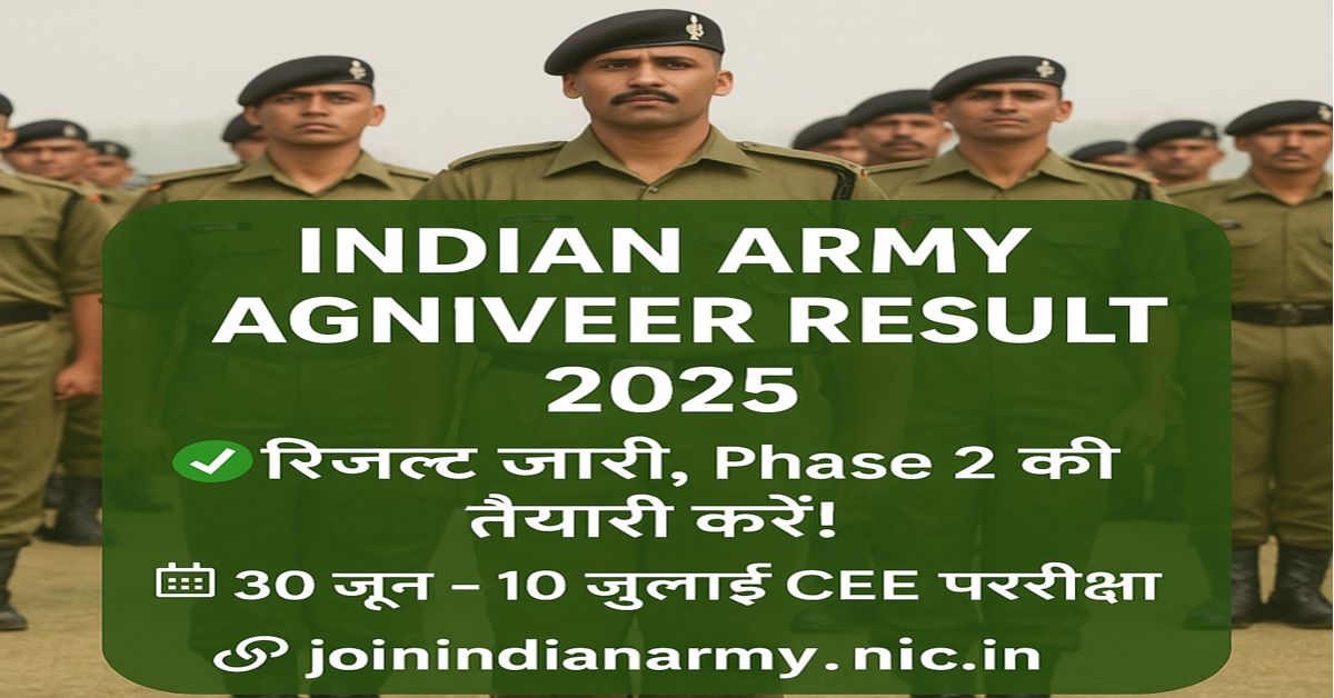 Indian Army Agniveer CEE Result 2025
